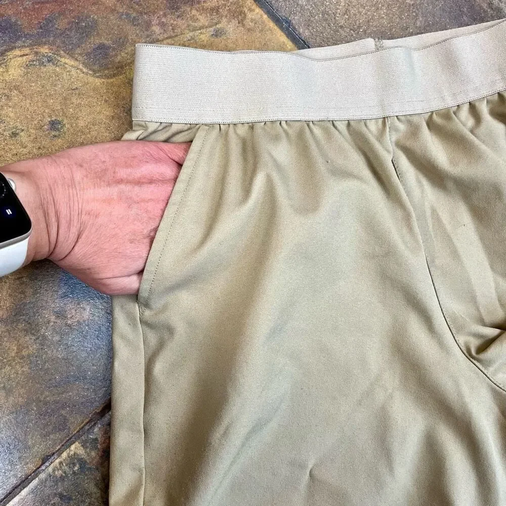 Xersion Girl’s Kahki Colored Quick Dry Athletic Shorts Medium 10/12